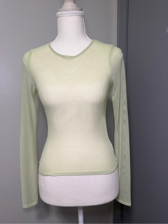 American Eagle Outfitters Tops - American Eagle Outfitters Sheer Mint Long Sleeve Top